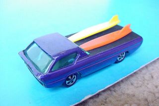 1967 Mattel Hot Wheels Redline Deora Purple W 2 Surfboards Hk