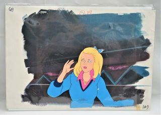 The Real Ghostbusters Production Animation Cel Painted Background With 507
