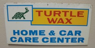 Vintage Turtle Wax Home & Car Care Center Display Tin Sign