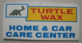 VINTAGE TURTLE WAX HOME & CAR CARE CENTER DISPLAY TIN SIGN 2