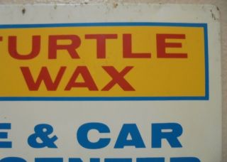 VINTAGE TURTLE WAX HOME & CAR CARE CENTER DISPLAY TIN SIGN 4
