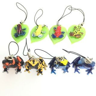 Nature Techni Colour Mono Figure Strap Poison Dart Frog Set Of 8 Ikimon Japan