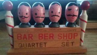 Vintage Barber Shop Quartet Corks Corkscrew Bottle Opener Japan Bar Set