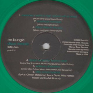 Mr Bungle Disco Volante Green Vinyl Lp Record & 7 " Faith No More Fantomas
