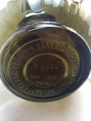 Jim Beam 1964 Smoked Green I Dream of Jeannie,  Genie Bottle Decanter labels RARE 5