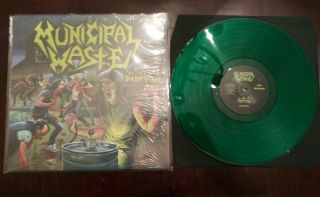 Municipal Waste The Art Of Parting Lp Clear Green Import Toxic Holocaust