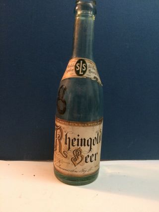 Rheingold Liebmann Pre Prohibition Paper Label Beer Bottle