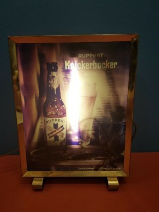 Htf Vintage 1950 - 60s Jacob Ruppert Ny York Knickerbocker 3d Beer Light