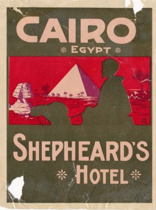 Old Cairo Egypt Shepheard 