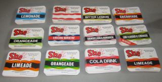 Of 1,  200 Old Vintage She Fairy Soda Labels - 100 Each Of 12 Diff.