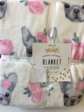 Huge French Bulldog Queen Blanket