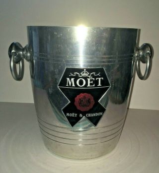 Vintage Moet Chandon Aluminum Ice Bucket - Made In France