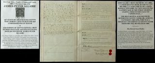Howell Iron Surveyor Allaire Family Nj Land Deed Document Signed 1883 Vg,