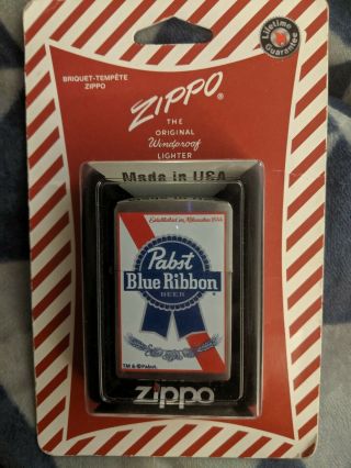 Pabst Blue Ribbon Zippo Lighter Pbr Collectible