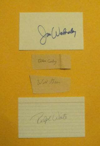 The Waltons Signed Will Geer Signed Ellen Corbin Signed Ralph Waite Jon Walmsley