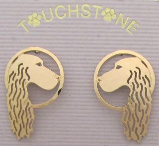 Irish Setter Jewelry Setter Gold Earrings