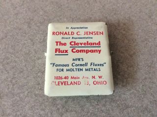 Vintage The Cleveland Flux Co Advertising Paper Clip Bill Holder Cleveland,  Ohio