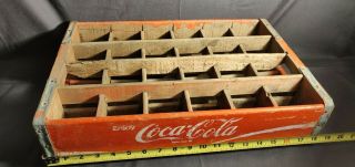 Vintage 1970s Red Coke Coca Cola Wood Soda Pop Case Crate Old Cocacola Coca - Cola