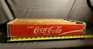 Vintage 1970s Red Coke Coca Cola Wood Soda Pop Case Crate old cocacola Coca - Cola 2