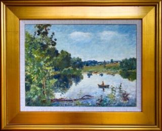 Howard D Becker Oil Painting Landscape Summer Lake Listed Artist O/c