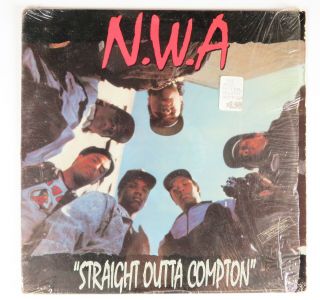 Nwa " Straight Outta Compton " Vinyl Record Album Lp Rap Dr Dre Eazy E Compton