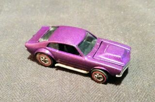 Vintage 1969 Redline Hot Wheels Mighty Maverick Metallic Purple