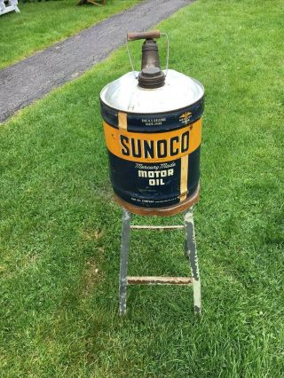 Sunoco 5 Gallon Oil Can Ca.  1946