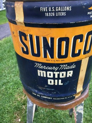 Sunoco 5 Gallon Oil Can ca.  1946 2