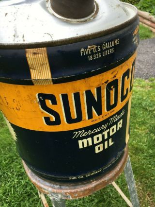 Sunoco 5 Gallon Oil Can ca.  1946 8