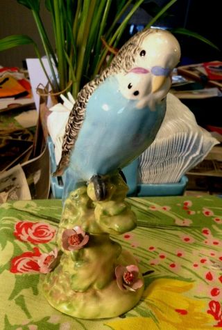 Vintage Beswick Blue Parakeet - 1217a - Facing Right - First Version