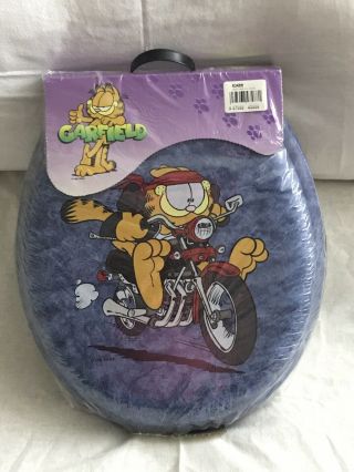 Vintage Garfield The Cat Padded Toilet Seat Motorcycle Biker New/sealed 0001