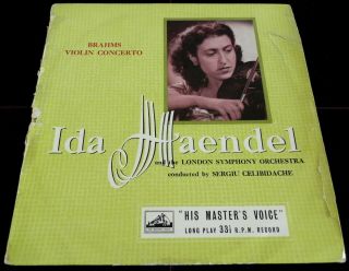 Brahms: Violin Concerto - Ida Haendel / LSO HMV CLP 1032 ED1 LP 2