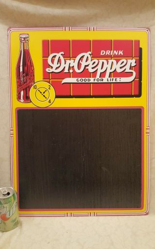 Dr.  Pepper Chalkboard Menu Metal Nos 1993 Advertising Sign