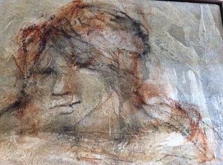 Fine Art - - Gino Hollander - Woman’s Face - Acrylic/canvas signed - 1969 7