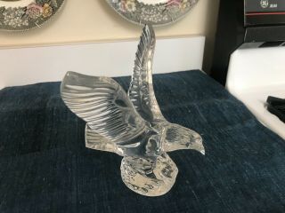 Stunning Large 6 3/4 " Waterford Cut Crystal Eagle Bird Figurine