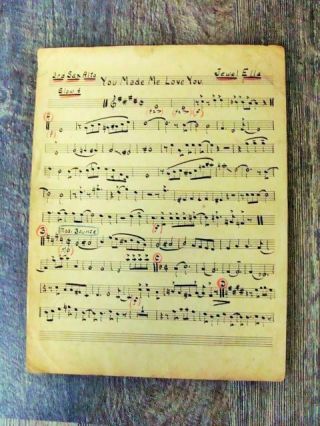 Les Brown Band Leader Autograph Hand Written And Signed Sheet Music 1938