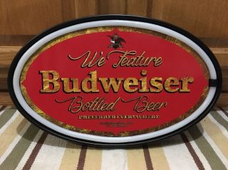 Budweiser Led Light Sign Neon Look Bottles Anheuser Busch Bud Cold Beers Tap