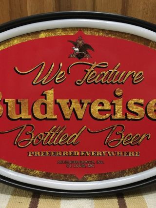 Budweiser LED Light Sign Neon Look Bottles Anheuser Busch Bud Cold Beers Tap 3