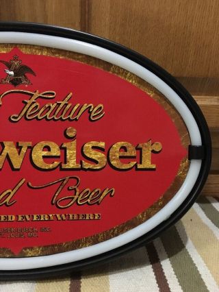 Budweiser LED Light Sign Neon Look Bottles Anheuser Busch Bud Cold Beers Tap 4