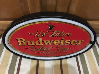 Budweiser LED Light Sign Neon Look Bottles Anheuser Busch Bud Cold Beers Tap 5