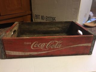 Vintage Red Wooden Coca - Cola Crate