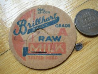 Wva Milk Cap,  Brillhart Dairy,  Charleston,  Kanawha County West Virginia,  Dial35 - 024