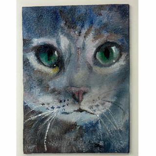 Aceo - William Jamison Miniature Oil Painting Cat Kitten Tabby Portrait