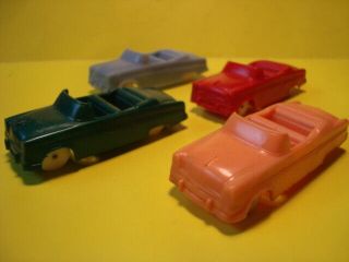 4 F&f 1954 Ford Sunliner Conv.  Cereal Premium Toy Cars