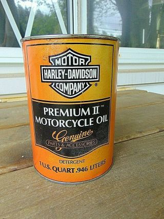 Vintage Harley Davidson One Quart Oil Can One