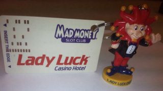 One (1) Keychain Souvenir of The Lady Luck Hotel & Casino In Downtown Las Vegas 2