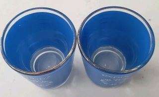 2 Vintage Blue Shot Glasses Expo 67 Montreal Canada 2