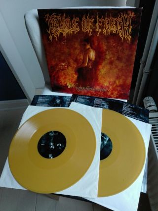 Cradle Of Filth Limited Gold Vinyl 2lp Nymphetamine (2007 Roadrunner)