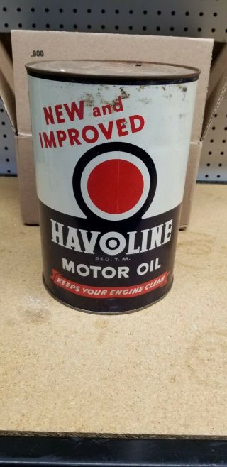 Havoline 5 Quart Motor Oil Can