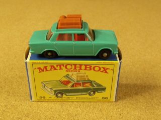 Old Vintage Lesney Matchbox 56 Fiat 1500 Box